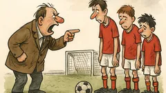 Vtip: Po zápase křičí trenér na hráče