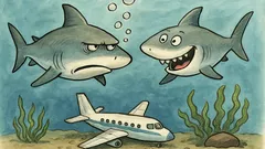 Vtip: Plavou dva žraloci, jeden říká...
