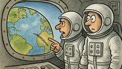 Vtip: Astronaut pozoruje Zemi během pandemie…