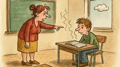 Vtip: Paní učitelka napíše žákovi do...