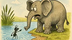 Vtip: Mravenec a slon se rozhodnou koupat