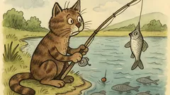 Vtip: Kocour chytí rybku a ta říká…