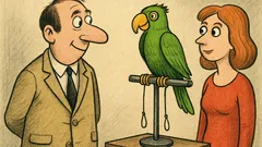 Vtip: Pán má papouška a zatáhne za provázek...