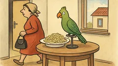 Vtip: Paní koupí papouška a nudle…