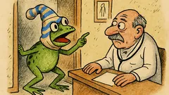 Vtip: Žabička s ponožkou na hlavě vejde k doktorovi