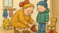 Vtip: Paní učitelka pomáhá Pepíčkovi s botami…