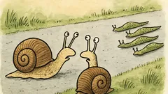 Vtip: Jdou dva šneci přes cestu a...