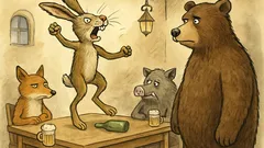 Vtip: Opilý zajíc vyleze na stůl a...