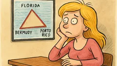 Vtip: Blondýnka a bermudský trojúhelník...