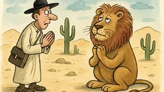 Vtip: Jde misionář po poušti a...