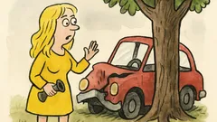 Vtip: Blondýna nabourá do stromu a říká...