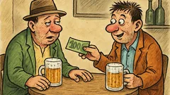 Vtip: Baví se dva opilci u stolu...