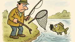 Vtip: Rybka uteče rybářům a vytáhne mobil