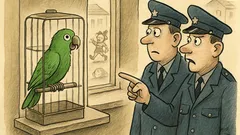 Vtip: Papoušek sedí v kleci u okna...