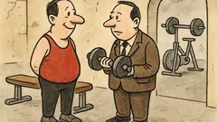 Vtip: Potkají se dva makléři ve fitku