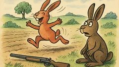 Vtip: Běhá zajíc po poli a volá...