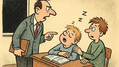 Vtip: Učitel říká žákovi – probuď svého spolusedícího
