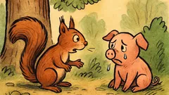 Vtip: Veverka potká prasátko a ptá se...