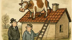 Vtip: Politika je jako kráva na střeše