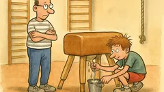 Vtip: Nesmál jsem se tělocvičnému nářadí koza...