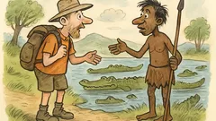 Vtip: Pane, dá se v tomto jezeře koupat?