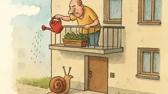 Vtip: Chlápek najde šneka na balkoně...