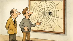 Vtip: Rozhovor v rohu umělecké galerie…