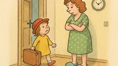 Vtip: Malé děvčátko si zabalí kufřík...