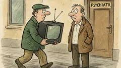 Vtip: Na ulici – Kam jdeš s tím televizorem?