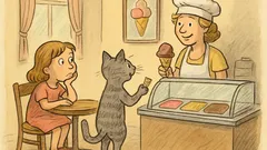 Vtip: Viktorka sedí v cukrárně a přijde kočka