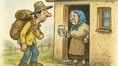 Vtip: Zaklepe turista na dveře domu...