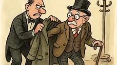 Vtip: Jean pomáhá starému lordovi z pláště...