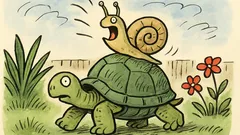 Vtip: Šnek jede na želvě a křičí...