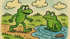 Vtip: Jde žabák kolem louže a...