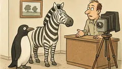 Vtip: Přijde zebra s tučňákem do fotostudia