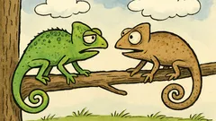 Vtip: Jeden chameleon říká druhému...