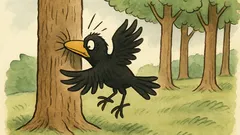 Vtip: Letí vrána lesem a kráká si