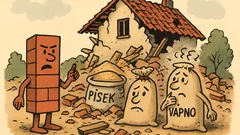 Vtip: Zřítil se zbrusu nový dům...