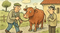 Vtip: Jde venku pán a vede vola...