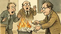 Vtip: Tři profesoři, hořící koš a statistik...