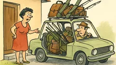 Vtip: Rodina se chystá na dovoleno...