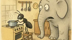 Vtip: Mravenec vaří oběd, slon se ptá…