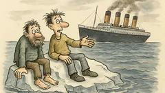 Vtip: Dva trosečníci lezou na ledovec…