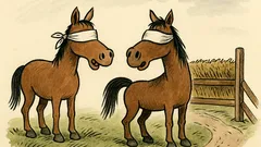 Vtip: Baví se dva slepí koně…