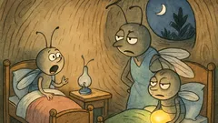 Vtip: Rodina světlušek jde spát, ale...