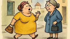 Vtip: Jde tlustá paní po ulici a...