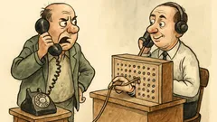 Vtip: Blázen říká do telefonu...