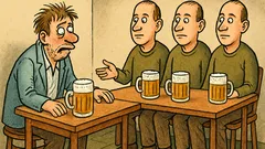 Vtip: V hospodě si podroušený muž prohlíží...