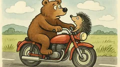 Vtip: Ježek a medvěd jedou na motorce...
