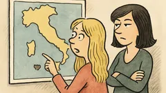 Vtip: Blondýnka s brunetou studují mapu Itálie